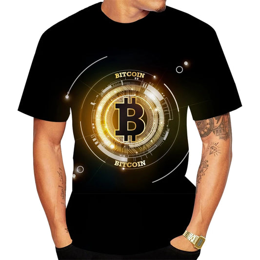 T-Shirt Bitcoin 3D